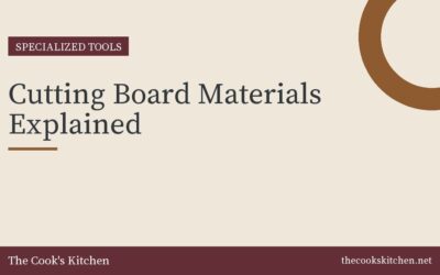Cutting Board Materials Explained