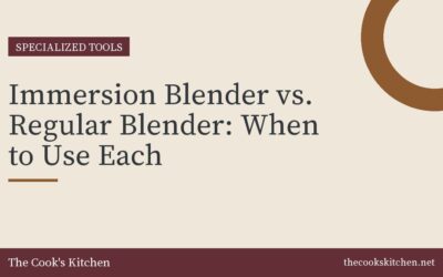 Immersion Blender vs. Regular Blender: When to Use Each